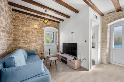 TV i/ili zabavni centar u objektu House AnaDora with pool - Zlarin