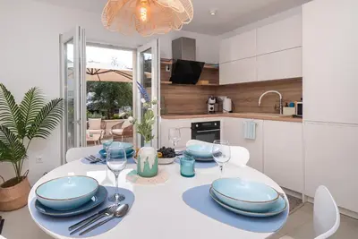 Kuhinja ili čajna kuhinja u objektu Apartments Laganini