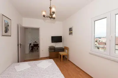 Krevet ili kreveti u jedinici u objektu Apartment in Stupin Celine with sea view, terrace, air conditioning WiFi 5149-2