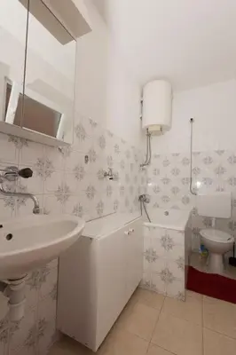 Kupaonica u objektu Apartment in Stupin Celine with sea view, terrace, air conditioning WiFi 5149-2