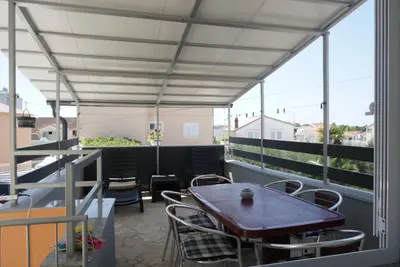 Balkon ili terasa u objektu Apartmani Skledar