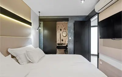 Krevet ili kreveti u jedinici u objektu Pet Friendly Home In Vodice With Sauna