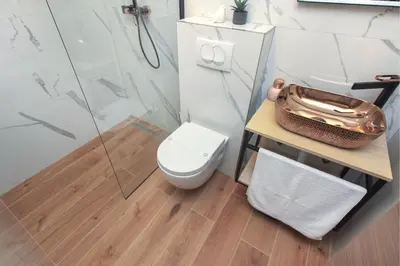 Kupaonica u objektu Panoramic apartment Malis