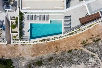 Bazen u objektu Attractive Rogoznica Villa 5 Bedrooms Villa Precious Amazing Sea Views ili u blizini