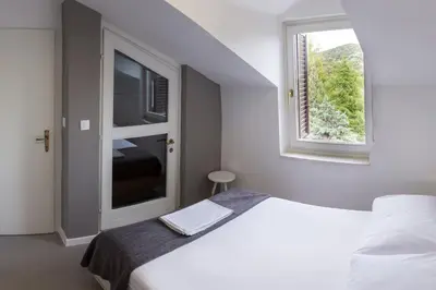 Krevet ili kreveti u jedinici u objektu Apartment for six people Jezera