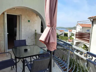 Balkon ili terasa u objektu Holiday apartment in Razanj with sea view, terrace, air conditioning, WiFi 4773-2