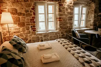 Krevet ili kreveti u jedinici u objektu City Rooms Šibenik