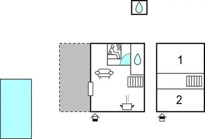 Tlocrt objekta Stunning Home In Drinovci With Sauna