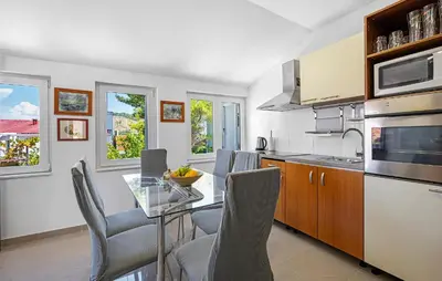 Kuhinja ili čajna kuhinja u objektu Pet Friendly Apartment In Rogoznica