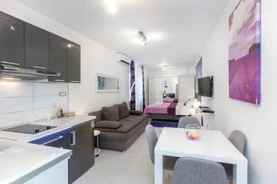 TV i/ili zabavni centar u objektu Apartment Seaside, free parking