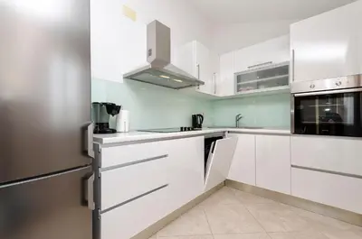 Kuhinja ili čajna kuhinja u objektu Apartments Family idyll