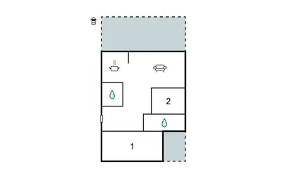 Tlocrt objekta Cozy Apartment In Vodice With Wifi