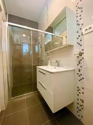 Kupaonica u objektu Harbour View House Studio Apartment
