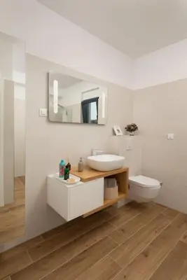 Kupaonica u objektu NEW ! Villa Palm Bay 1 & 2 with two heated pool - near sea