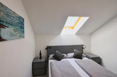 Krevet ili kreveti u jedinici u objektu Apartmani R A M L J A K - Sobe, Zimmer, Rooms Marko