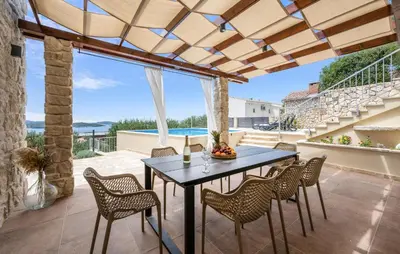 Balkon ili terasa u objektu Nice Home In Zaboric With Wifi