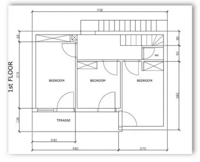 Tlocrt objekta Ferienhaus Dijana
