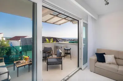 Balkon ili terasa u objektu Apartment Maya Center Modern 2bd