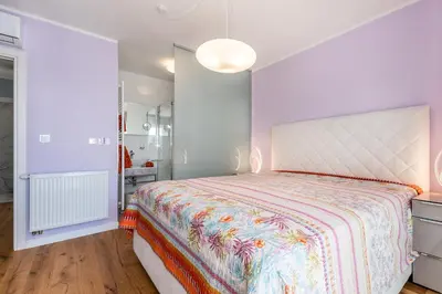 Krevet ili kreveti u jedinici u objektu Villa Flores Adriatica