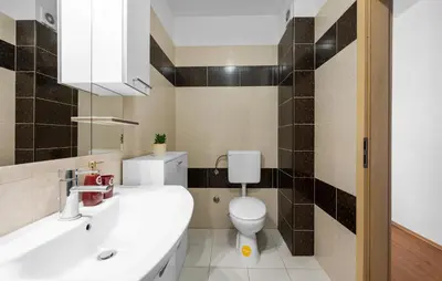Kupaonica u objektu Lovely Apartment In Brodarica With Wifi