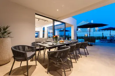 Tlocrt objekta Luxury Villa Kaia -Heated pool, Sea View, Jacuzzi, Gym and Sauna