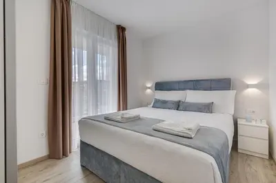 Krevet ili kreveti u jedinici u objektu Villa Corcovado Deluxe Apartments with Heated Pool