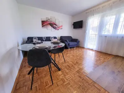 TV i/ili zabavni centar u objektu Apartments and Rooms Jengic