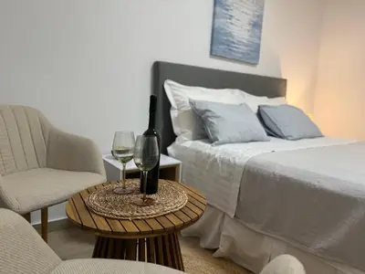 Krevet ili kreveti u jedinici u objektu SEASPRAY APARTMENTS TISNO