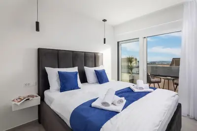 Krevet ili kreveti u jedinici u objektu Villa VIEW Vodice Luxury - Sea view
