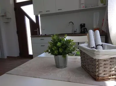 Kuhinja ili čajna kuhinja u objektu Marija- ground floor studio next to the beach