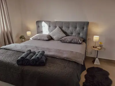 Krevet ili kreveti u jedinici u objektu Traum-Meerblick-Vodice