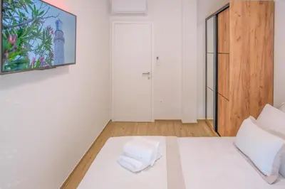 Krevet ili kreveti u jedinici u objektu Blue Sky Vodice Pool Villa-GM