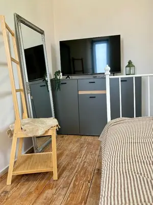 Krevet ili kreveti u jedinici u objektu Casa Brullevi - villa u staroj jezgri s pogledom na more