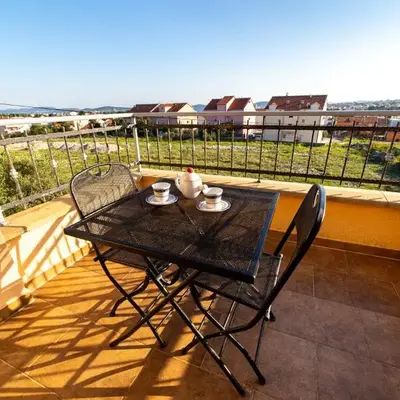 Family Apt with a BBQ & Shared Pool in Vodice 15 min Walk From Beach