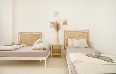 Krevet ili kreveti u jedinici u objektu Exklusives Strandapartment mit Parkplatz & direktem Zugang zum Meer