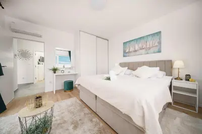 Krevet ili kreveti u jedinici u objektu Exclusive New House w private pool