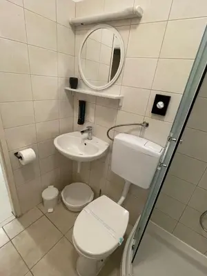 Kupaonica u objektu Bougainvillea Sea view apartment