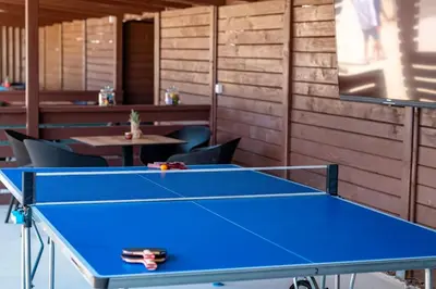 Stolni tenis u objektu Cozy and Chic Little House with Pool Ivinj-2 ili u blizini