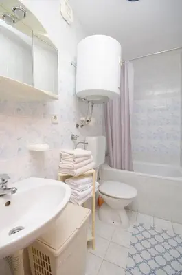 Kupaonica u objektu Apartment BR with sea view