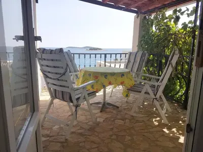 Balkon ili terasa u objektu Apartments by the sea Rogoznica - 23439