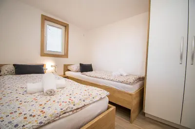 Krevet ili kreveti u jedinici u objektu Mobile home Banovi dvori II
