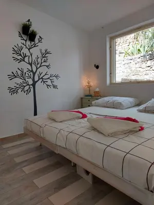 Krevet ili kreveti u jedinici u objektu Holiday home by the sea