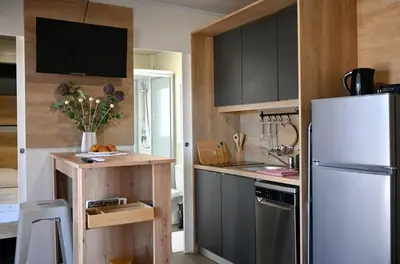 Kuhinja ili čajna kuhinja u objektu Ausblick Sunce i More Mobilehome