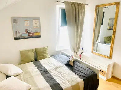 Krevet ili kreveti u jedinici u objektu Ferienwohnung mit traumhafter Aussicht