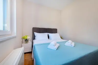 Krevet ili kreveti u jedinici u objektu Apartman Nina Šibenik, Brodarica