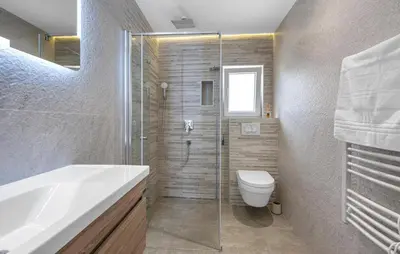 Kupaonica u objektu Lovely Home In Plastovo With Sauna