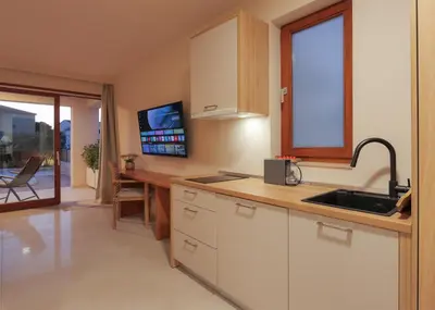 Kuhinja ili čajna kuhinja u objektu Villa Lojena, luxury studio with Jacuzzi id 112