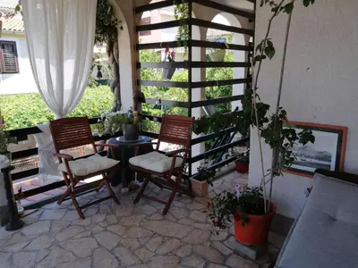 Balkon ili terasa u objektu Apartments by the sea Grebastica, Sibenik - 23313