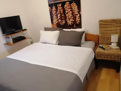 Krevet ili kreveti u jedinici u objektu Apartments by the sea Grebastica, Sibenik - 23313