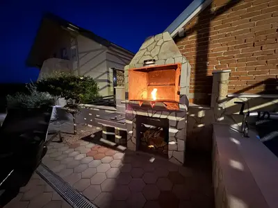 Balkon ili terasa u objektu Ferienhaus Bilice - Pool beheizt - Fitness - Relax